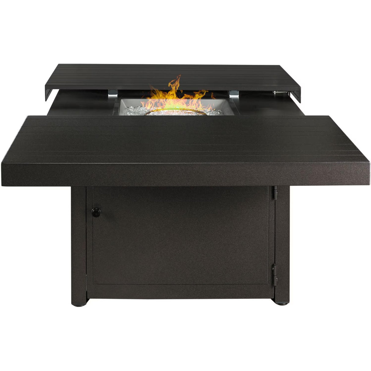 Plank and Hide 42-Inch Functional Modern Square Aluminum Fire Pit in Brown - 90006-BRO-1-BRO-3 (1)