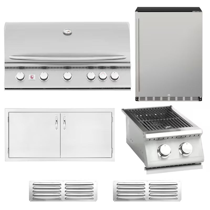 Summerset Sizzler 6-Piece 40-Inch Natural Gas Outdoor Kitchen Package - SIZ40-NG-6PC-PROMO (1)