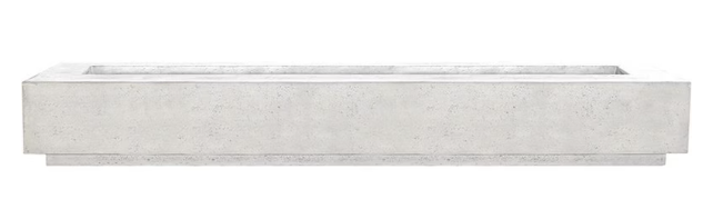 Lakeview Cascata Bay 110 110-Inch Propane Gas Rectangular Fire Pit Table W/ Windguard - Ultra White