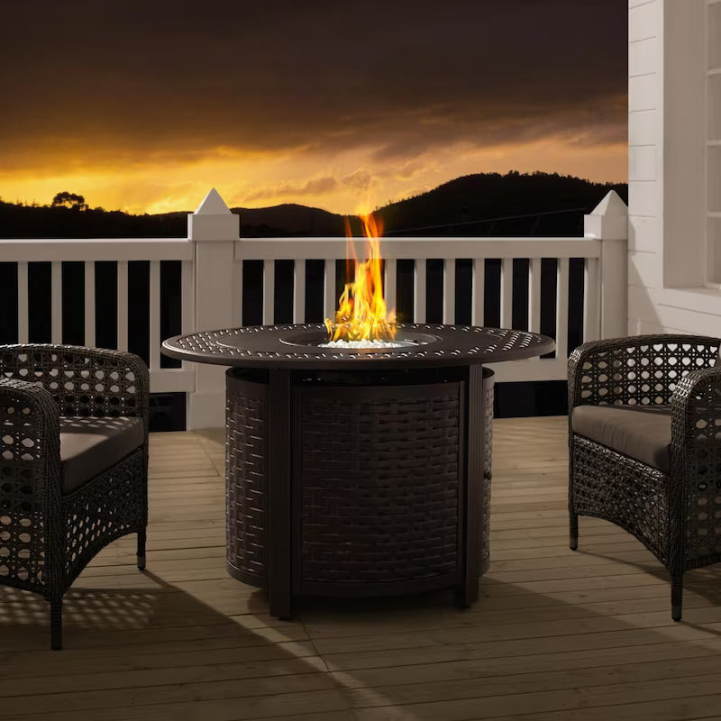 Fire Sense Davis 40-Inch Oval Aluminum Natural Gas Fire Pit - (Ships as Propane With Conversion Fittings) - 63696-NG (1)
