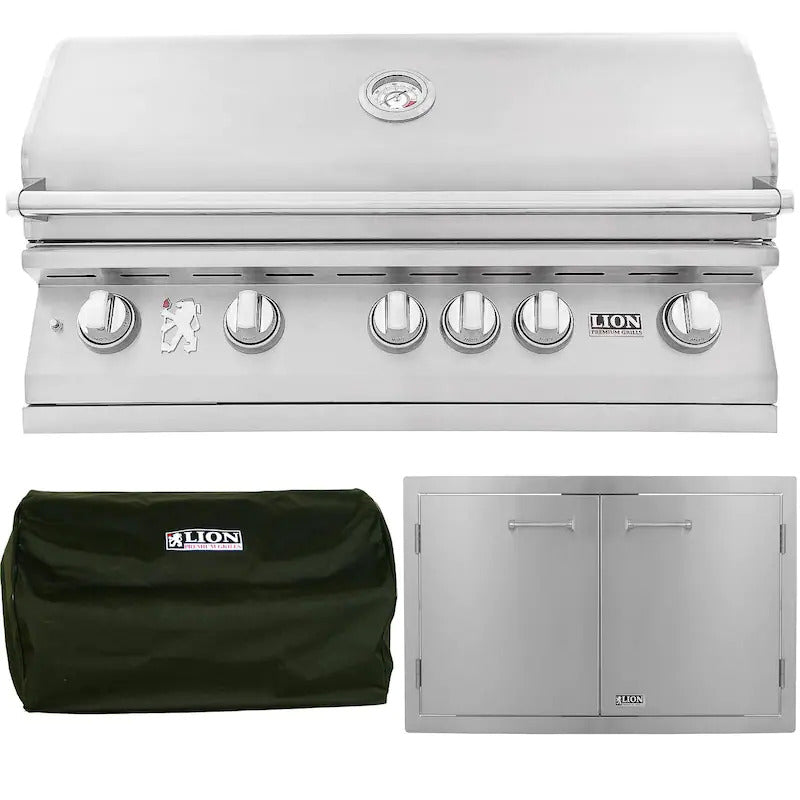 Lion L90000 2-Piece 40-Inch Propane Gas Outdoor Kitchen Package - 90814-2PC (1)