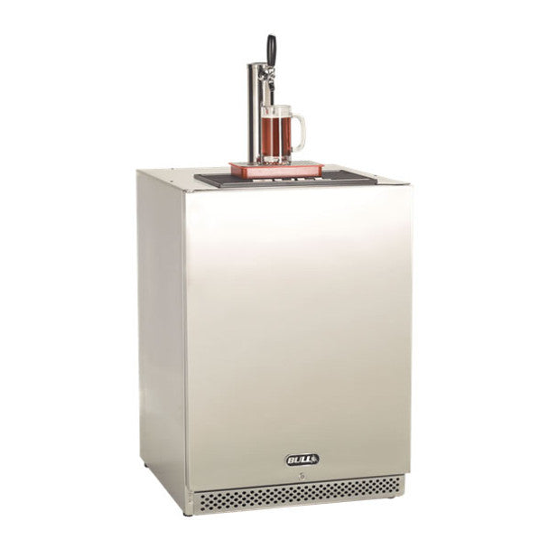 Bull 24-Inch 6.6 Cu. Ft. Left Hinge Outdoor Rated Single Tap Beer Dispenser / Kegerator - 17900