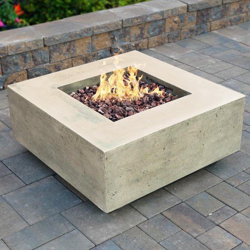 Lakeview Cascata Bay 2 36-Inch Natural Gas Square Fire Pit Table - Natural - SCPH-406-3NG (1)