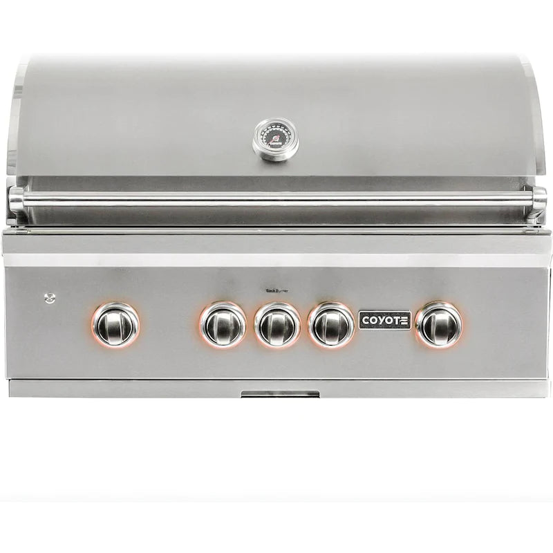 Coyote S-Series 36-Inch 4-Burner Built-In Propane Gas Grill With RapidSear Infrared Burner & Rotisserie - C2SL36LP