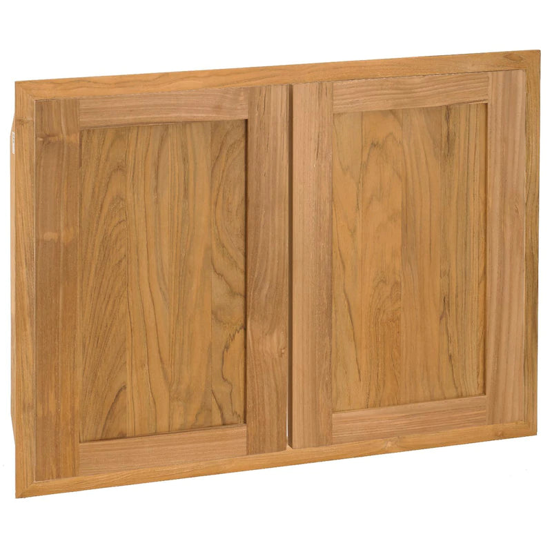 Pacific Teak Shaker 30-Inch Teak Wood Double Access Door - AD2-30S