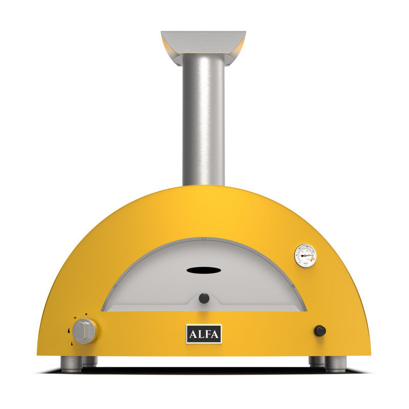 Alfa Moderno 2 Pizze Propane Pizza Oven W/ Natural Gas Conversion Kit - Fire Yellow - FXMD-2P-GGIA-U