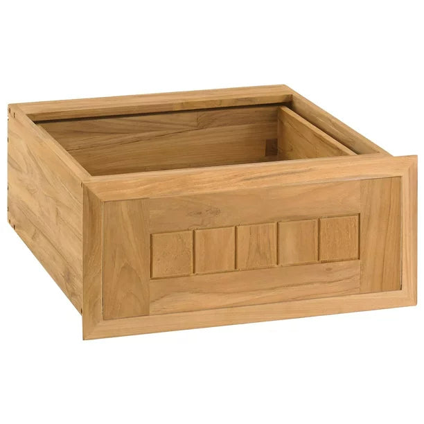 Pacific Teak Cottage 18-Inch Teak Wood Single Access Drawer - UD1-18C