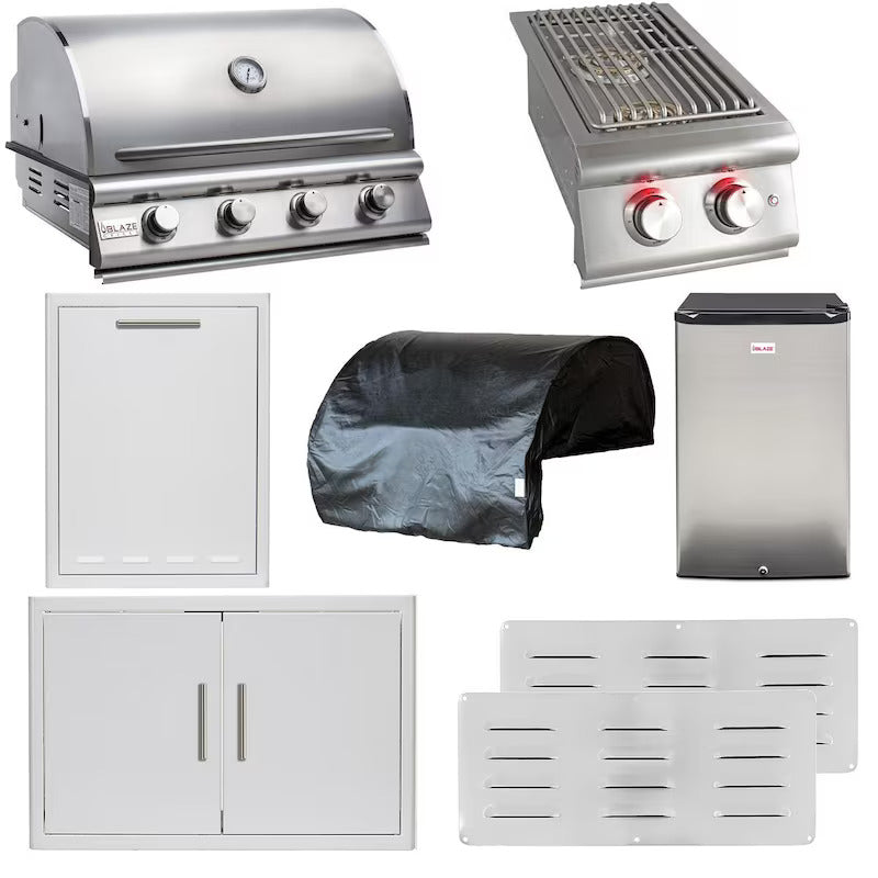 Blaze Prelude LBM 8-Piece 32-Inch Propane Outdoor Kitchen Package - BLZ-4LBM-LP-8PC-SC (2)