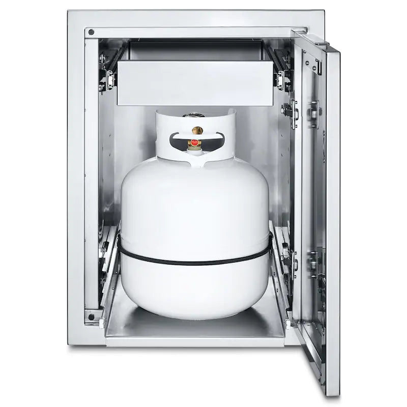 Crown Verity Infinite Series 21-Inch Enclosed Cabinet Storage W/ Single Storage Drawer And Propane Tank Holder - Large - IBILC-PH-1D