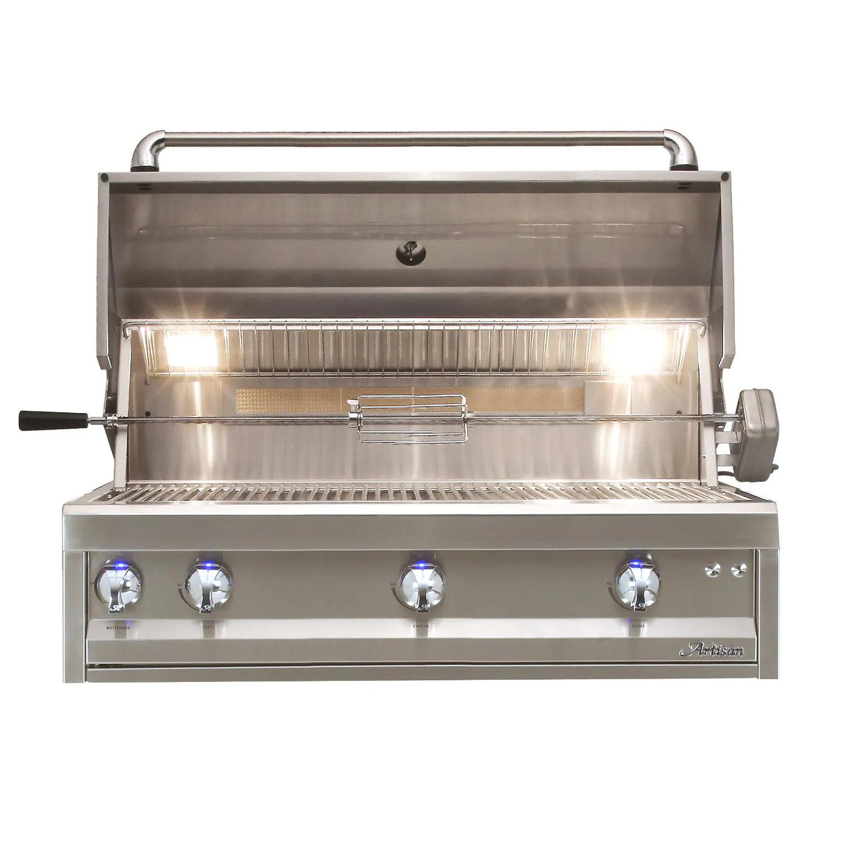 Artisan Professional 42-Inch 3-Burner Built-In Natural Gas Grill With Rotisserie - ARTP-42-NG
