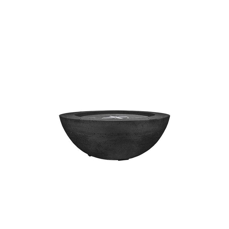 Lakeview Valley Bay 6 39-Inch Natural Gas Round Fire Bowl - Ebony - SCPH-440-2NG