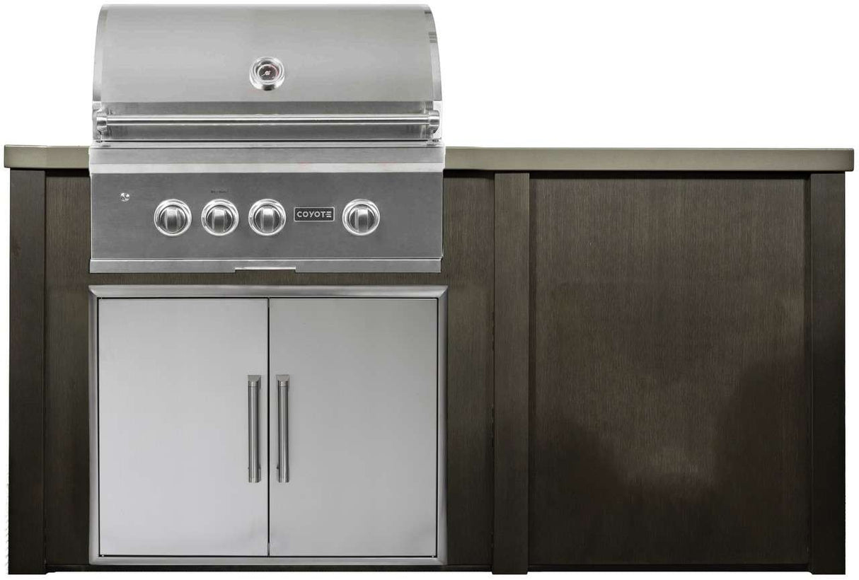 HAVEN 6 Ft Outdoor Kitchen Island w/ Plain Panel - HCOY72PAN