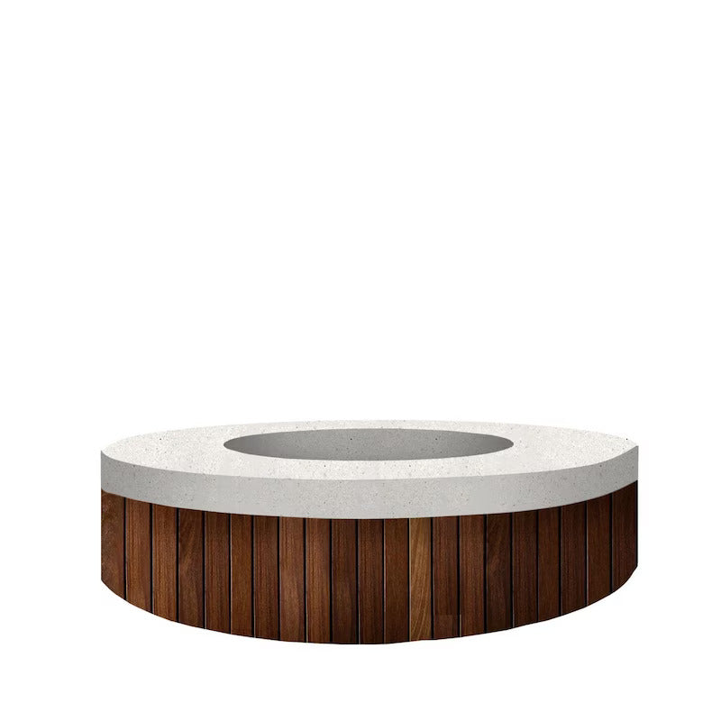 Lakeview Willowlake 48-Inch Round Propane Gas Fire Pit - Ultra White - SCPH-484-5LP (1)