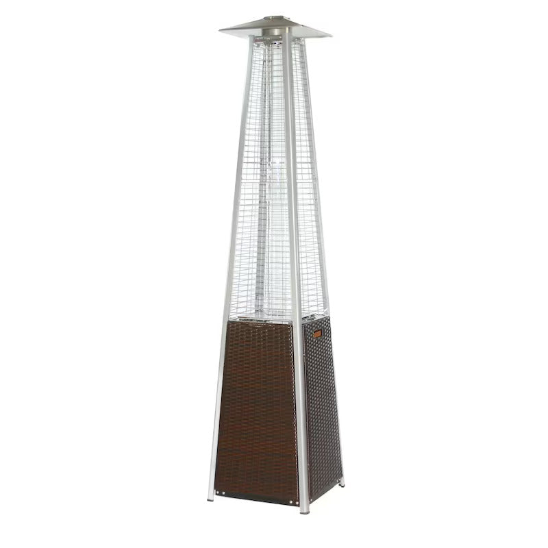 RADtec 89-Inch Tower Flame Patio Heater - Dark Brown Wicker - TF-WDB (1)