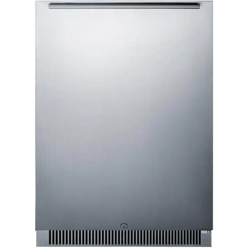 Summit 24-Inch 5.5 Cu. Ft. Outdoor Rated Compact Refrigerator - Stainless Steel - CL68ROS