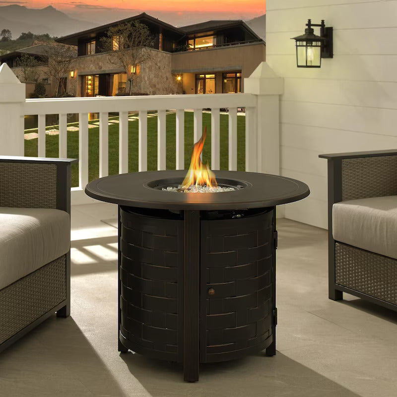 Fire Sense Dylan 34-Inch Round Aluminum Propane Gas Fire Pit - 63687 (2)