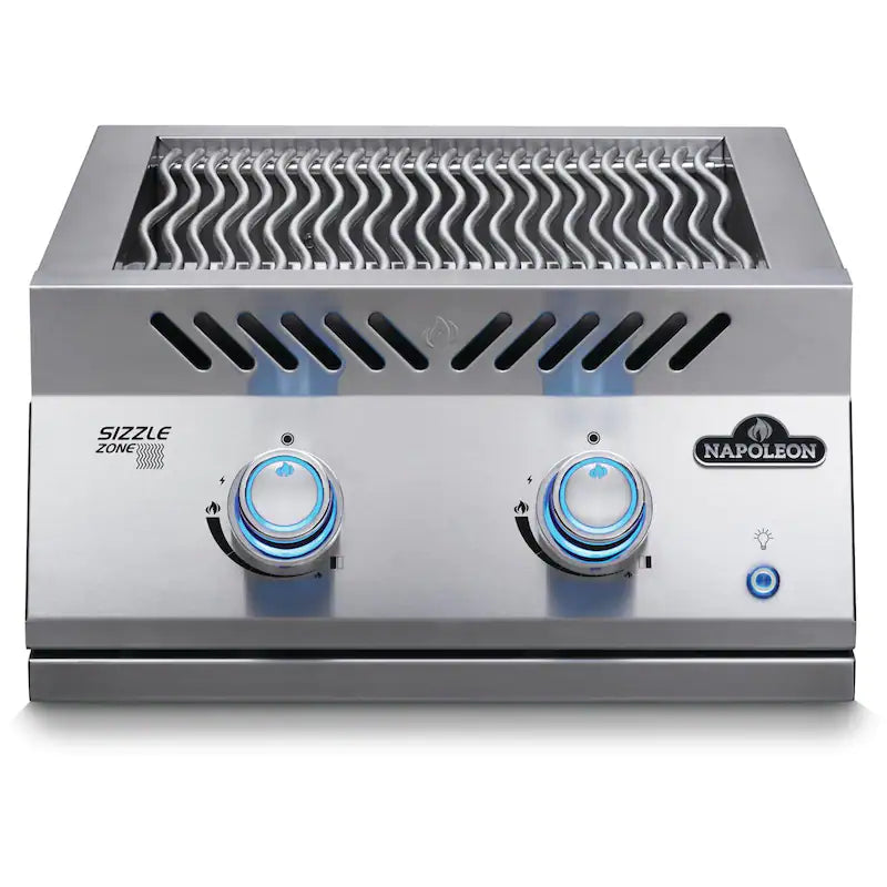 Napoleon Built-In 700 Series Propane Dual Infrared Burner with Stainless Steel Cover - BIB18IRPSS