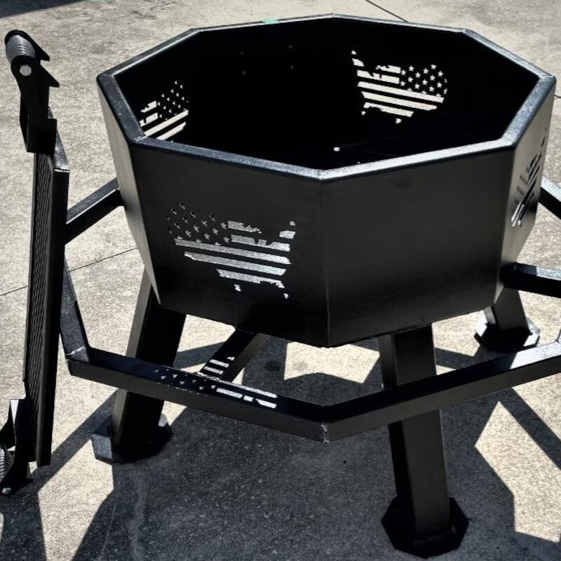 Old Country BBQ Pits 28-Inch USA Wood Burning Fire Pit - FP-OCT 28-USA (2)