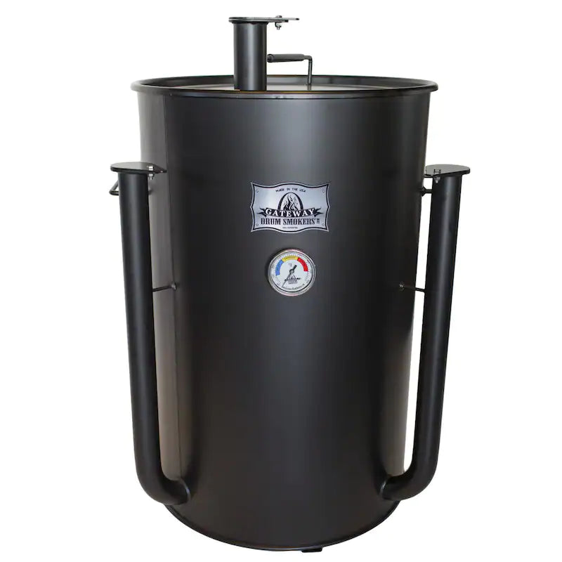 Gateway Drum Smokers 55 Gallon Charcoal BBQ Smoker - Matte Black - 559FB