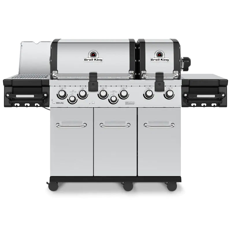 Broil King Regal S 690 PRO IR 6-Burner Natural Gas Grill With Rotisserie & Infrared Side Burner - Stainless Steel - 957947