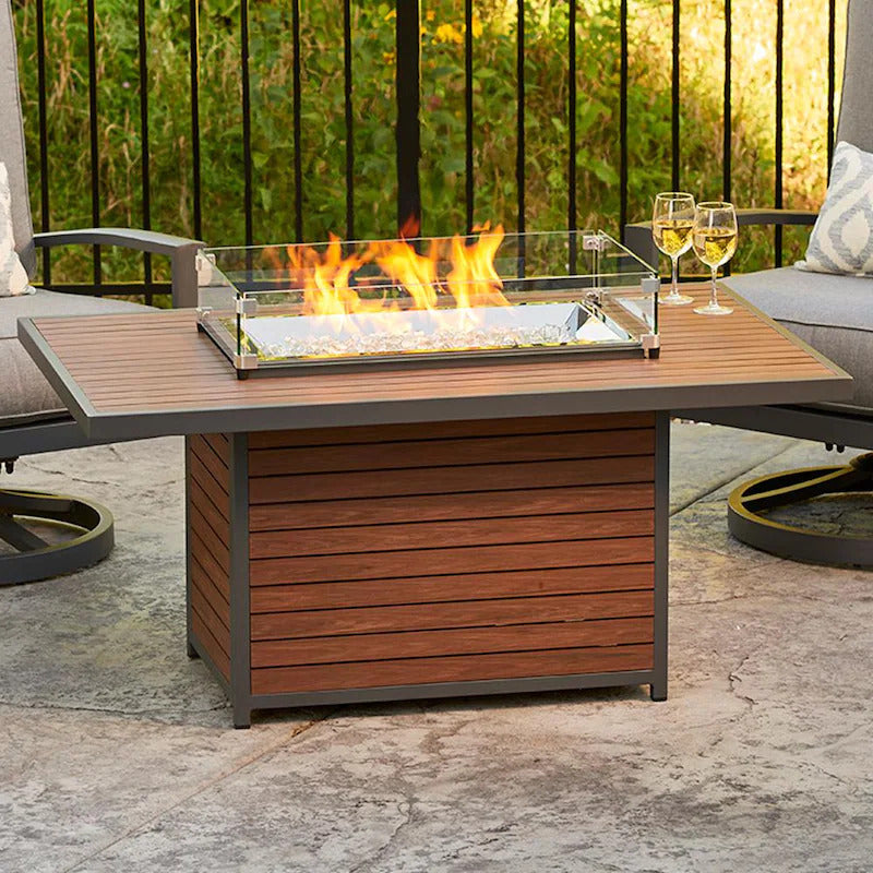 The Outdoor GreatRoom Company Kenwood 50-Inch Rectangular Propane Gas Fire Pit Table with 24-Inch Crystal Fire Burner - KW-1224-19-K (2)