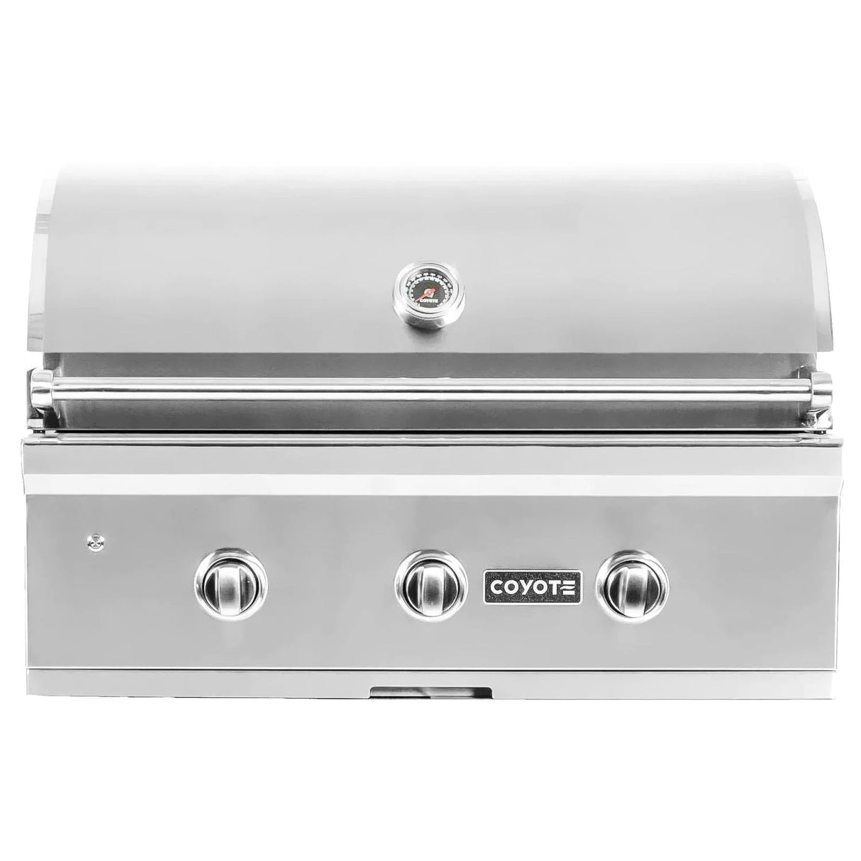 Coyote Ready-To-Assemble 6 Ft Outdoor Kitchen Island With 34-Inch C-Series Natural Gas Grill (Ships As Propane With Conversion Fittings) - Stacked Stone/Stone Gray - RTAC-G6-SG-C2C34NG