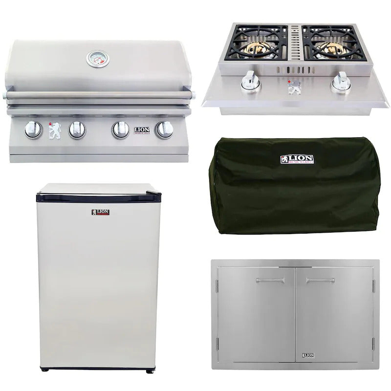 Lion L60000 5-Piece 32-Inch Natural Gas Outdoor Kitchen Package - 65623-5PC (1)