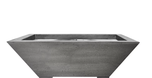 Lakeview Pelican View Pedestal 29-Inch Propane Gas Square Fire Pit Table - Pewter - SCPH-436-4LP