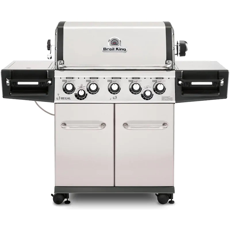 Broil King Regal S590 Pro 5-Burner Natural Gas Grill With Rotisserie & Side Burner - Stainless Steel
