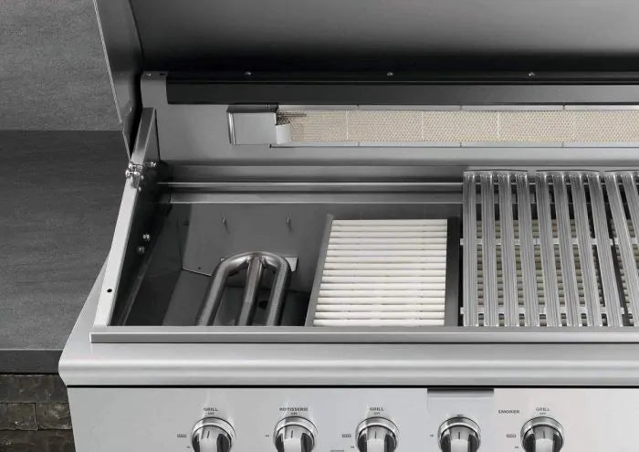 DCS Series 7 Traditional 48-Inch Built-In Gas Grill With Rotisserie & Double Side Burner - Natural Gas - BH1-48RS-N