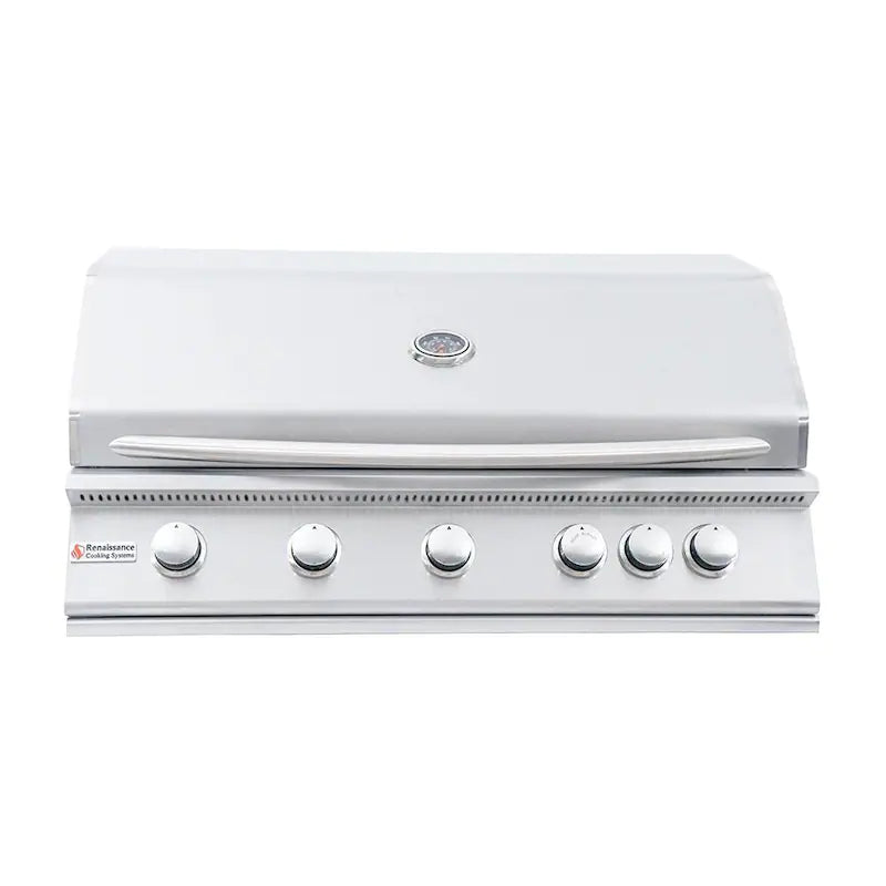 RCS Premier Series 40-Inch 5-Burner Built-In Natural Gas Grill With Rear Infrared Burner - RJC40A