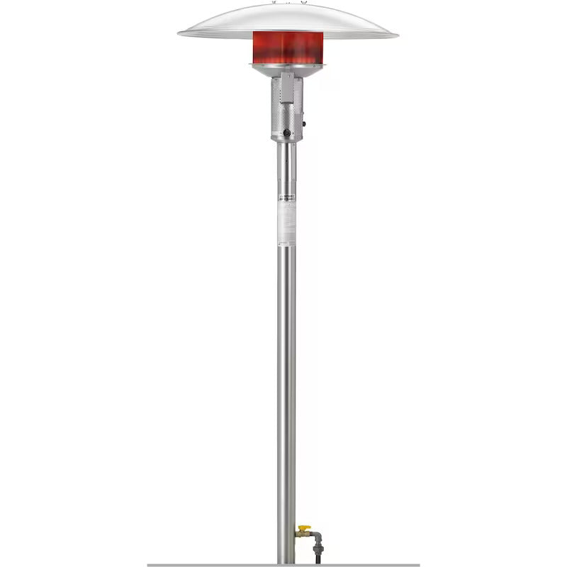 Sunglo 50000 BTU Natural Gas Post-Mount Patio Heater With Manual Ignition - Stainless Steel - PSA265 SS (1)