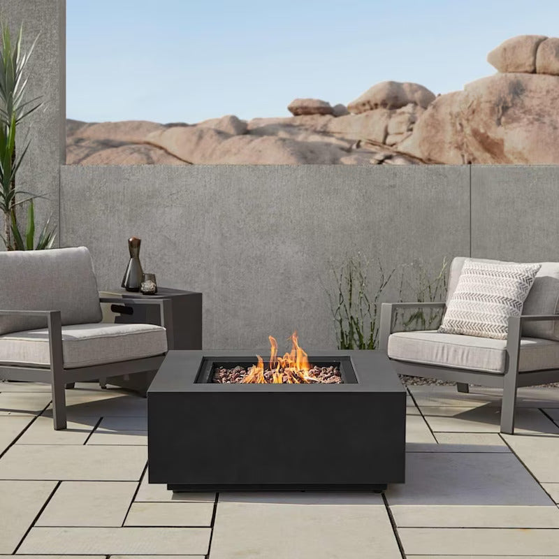 Lakeview Elysian 36-Inch Square Propane Fire Table w/ NG Conversion Kit - Black - SCC9812LPBLK (1)