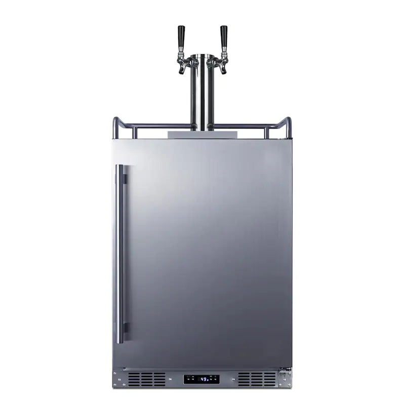 Summit Commercial Outdoor Rated Double Tap Wine Dispenser / Kegerator - SBC696OSWKDTWIN
