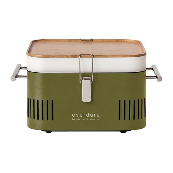 Everdure By Heston Blumenthal CUBE 17-Inch Portable Charcoal Grill - Khaki - HBCUBEKUS