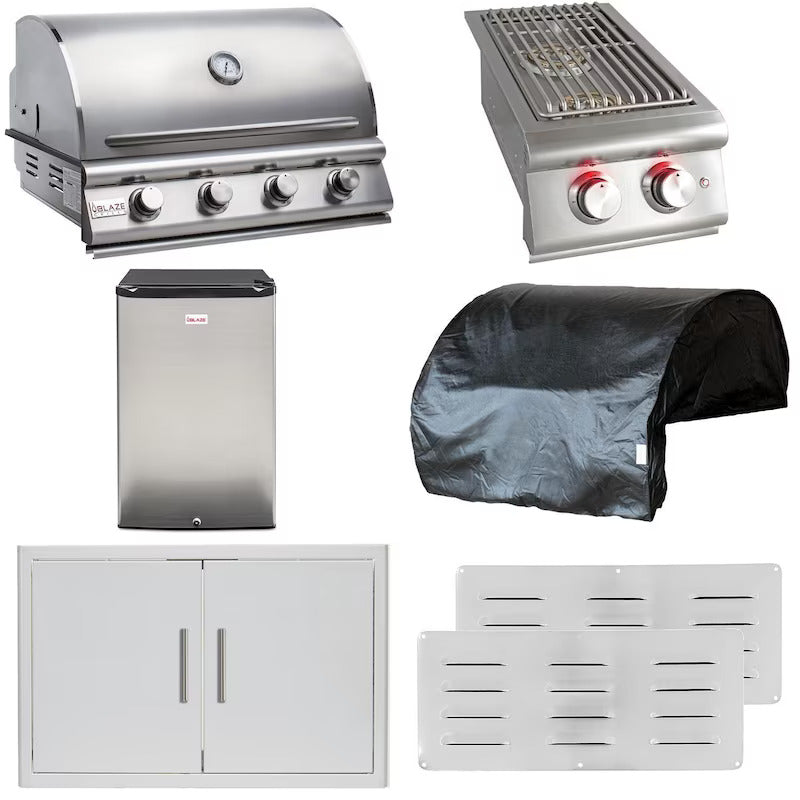 Blaze Prelude LBM 7-Piece 32-Inch Natural Gas Outdoor Kitchen Package - BLZ-4LBM-NG-7PC-SC (1)