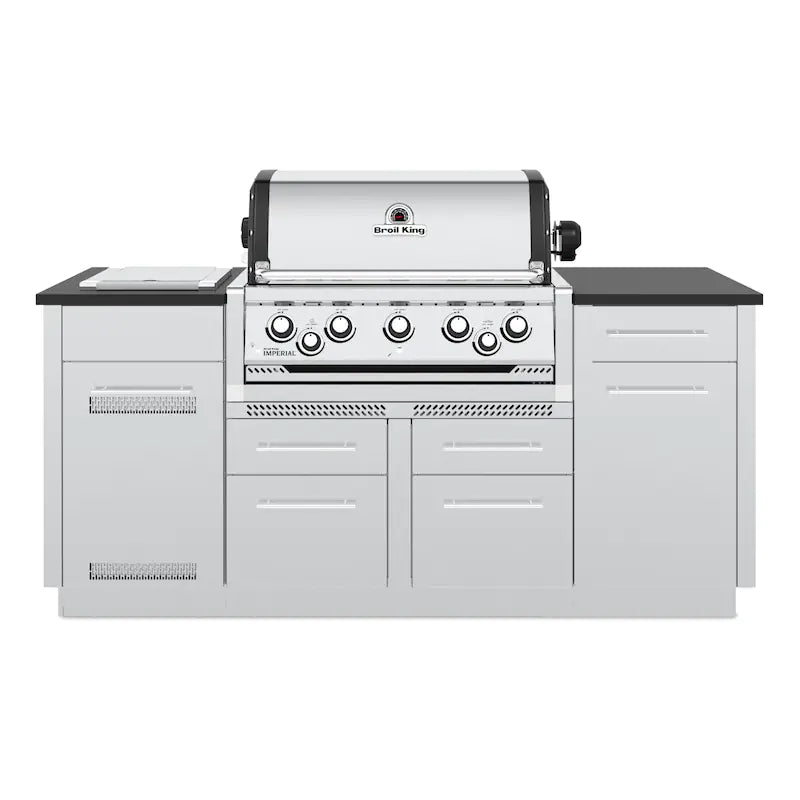 Broil King Imperial S 590i 5-Burner Propane Gas Grill Center With Rotisserie & Side Burner - Stainless Steel - 896844