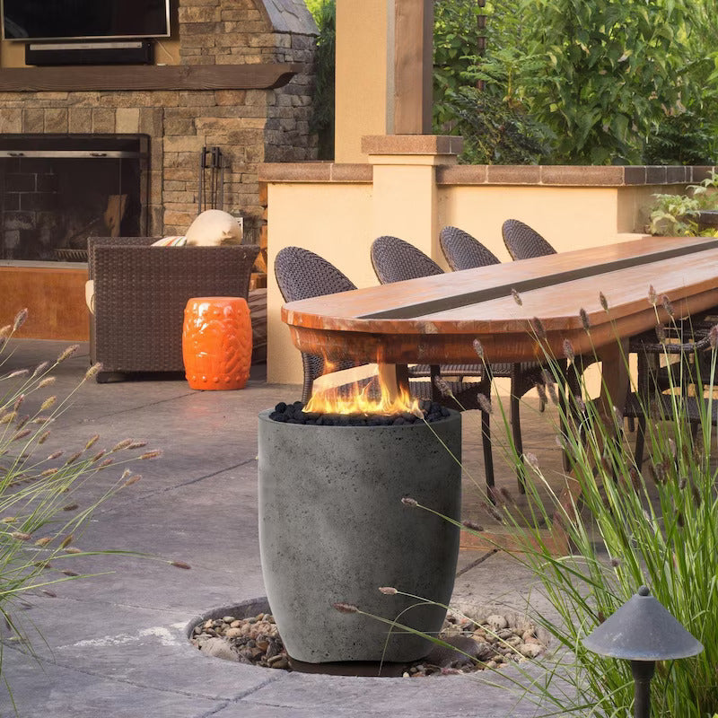 Lakeview Bloomview 3 24-Inch Round Propane Gas Fire Bowl - Pewter - SCPH-403-4LP (1)