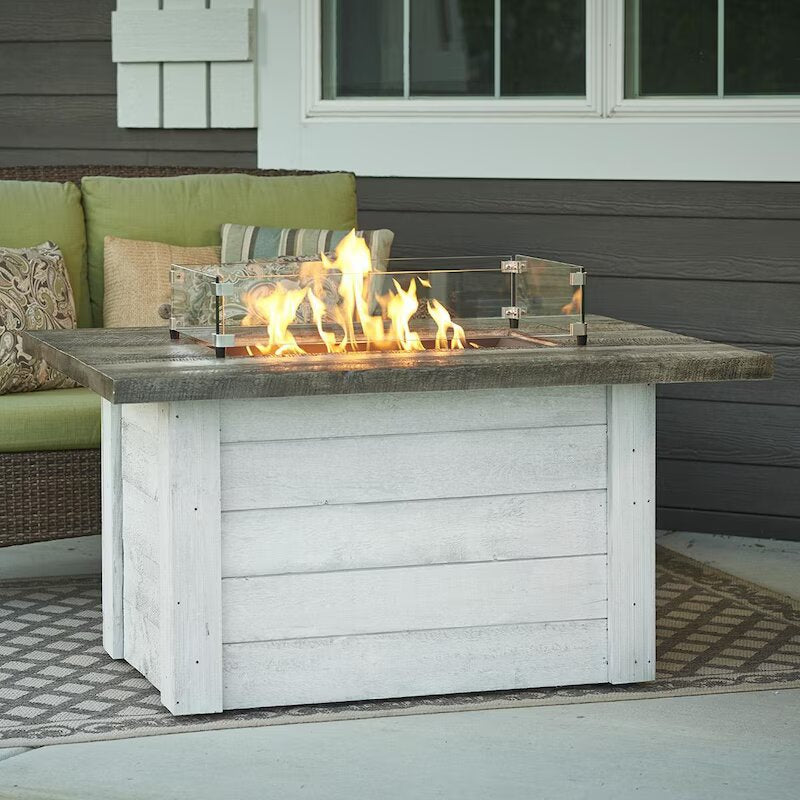 The Outdoor GreatRoom Company Alcott 48-Inch Rectangular Propane Gas Fire Pit Table with 24-Inch Crystal Fire Burner - Antique Timber - ALC-1224 (2)