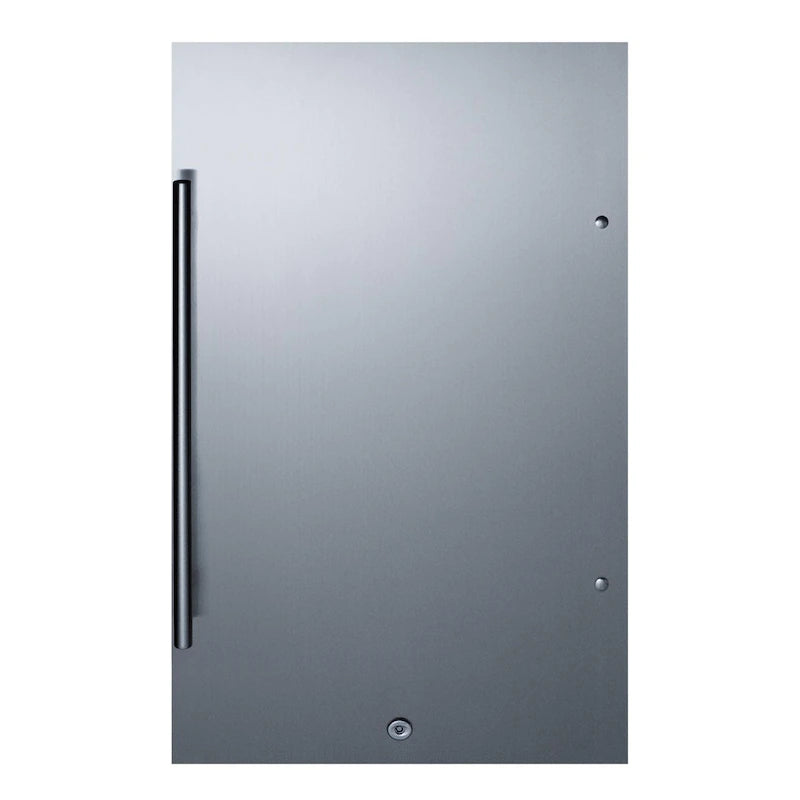 Summit Commercial 19-Inch 3.1 Cu. Ft. Shallow Depth Outdoor Rated Refrigerator - Stainless Steel Cabinet- SPR196OSCSS