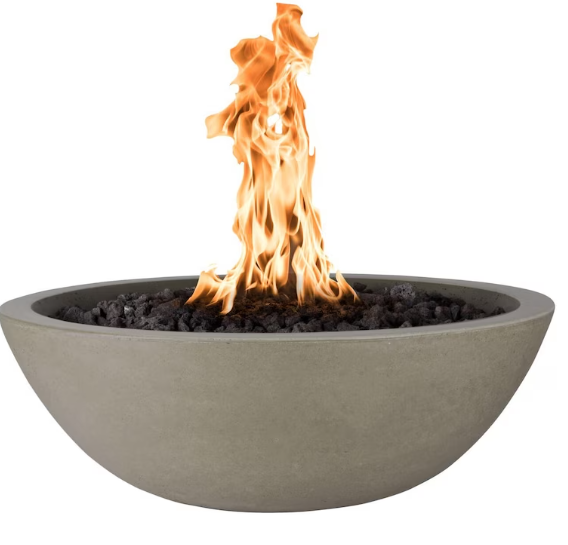 Top Fires by The Outdoor Plus Sedona 27-Inch Propane Gas Fire Bowl - Ash - Match Light