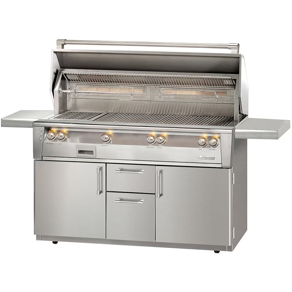 Alfresco ALXE 56-Inch Freestanding Natural Gas All Grill with Sear Zone and Rotisserie (Model # ALXE-56BFGC-NG)