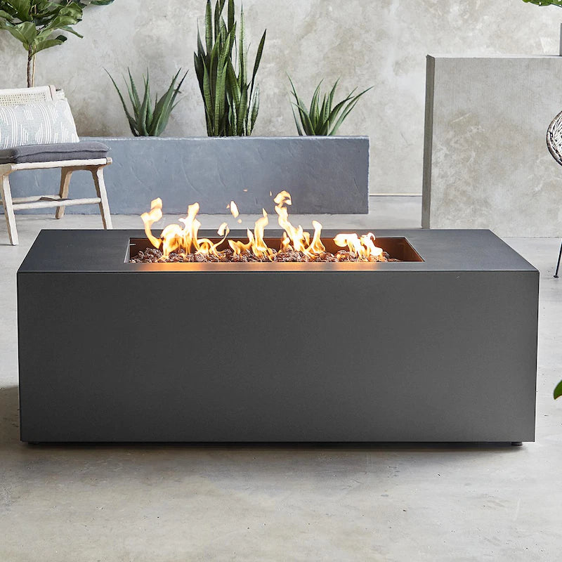 Lakeview Covewood 58-inch Rectangle Propane Fire Table - Slate - SC2050LP-SLTE