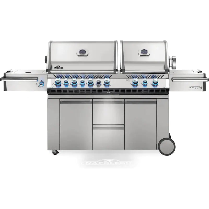 Napoleon Prestige PRO 825 Propane Gas Grill with Infrared Rear Burner, Double Infrared Sear Burner & Side Burner and Rotisserie Kit - PRO825RSBIPSS-3