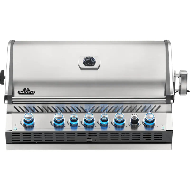 Napoleon Prestige PRO 665 Built-in Propane Gas Grill with Infrared Rear Burner and Rotisserie Kit - BIPRO665RBPSS-3