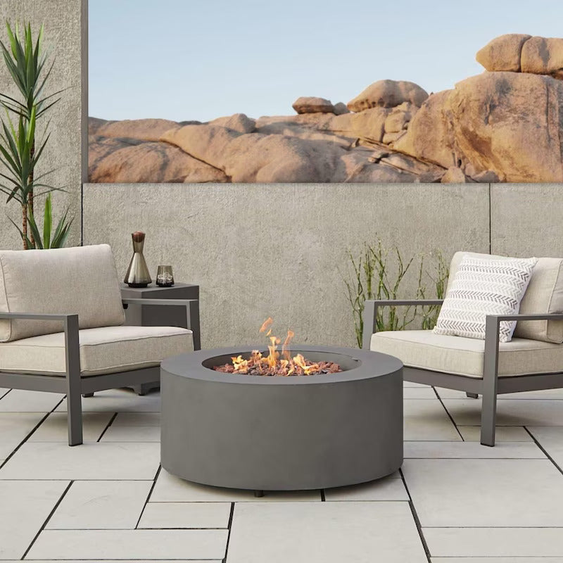 Lakeview Elysian 36-Inch Round Propane Fire Table w/ NG Conversion Kit - Weathered Slate - SCC9815LPWSLT (1)