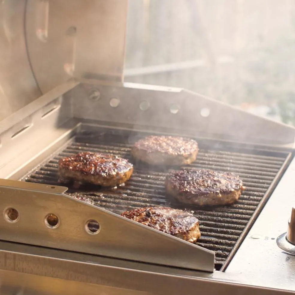 Coyote Ready-To-Assemble 3 Ft Outdoor Kitchen Island With 18-Inch Electric Grill And Right Hinge Refrigerator - Stacked Stone/Stone Gray - RTAC-E3F-SG-C1EL120SM-R