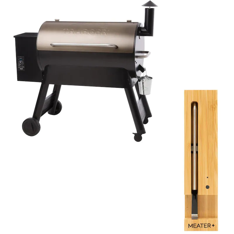 Traeger Pro Series 34-Inch Wood Pellet Grill W/ MEATER+ Smart Meat Thermometer