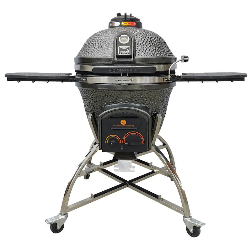 Vision Elite Series XD702 Maxis 22-Inch Kamado Grill - Metallic Gray - XD-702MG