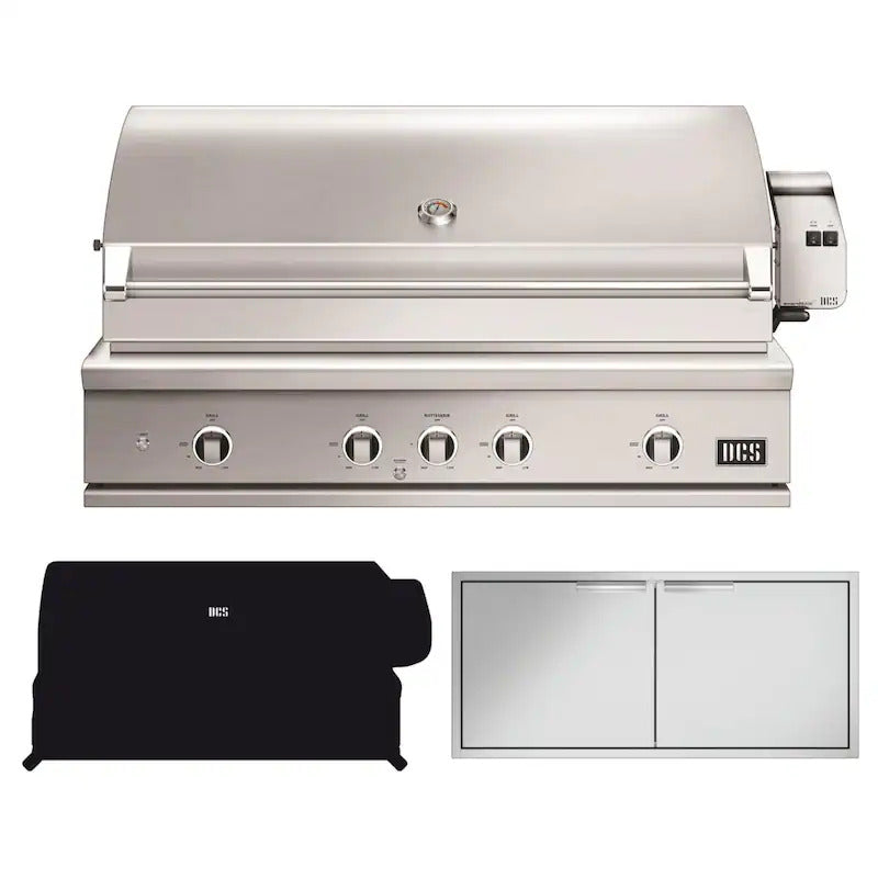 built-in grill features four 25,000 BTU U-shaped stainless steel burners that push an impressive total of 100,000 BTUs of cooking power. Each burner features a heat shield that directs heat upwards, maximizing grilling efficiency. DCS grills offer Ceramic